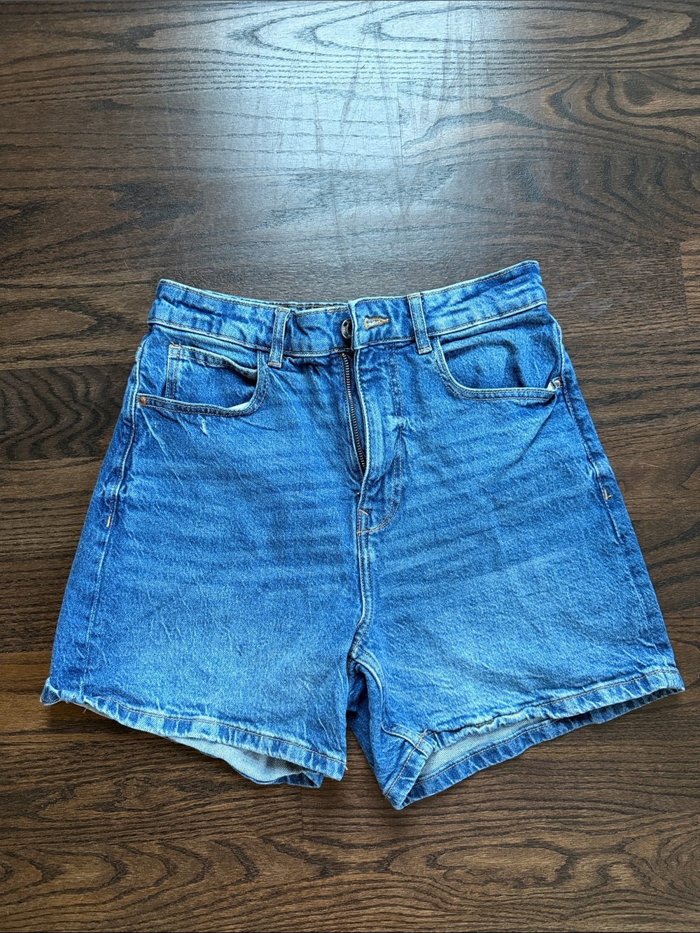 Zara Medium Blue Denim Shorts